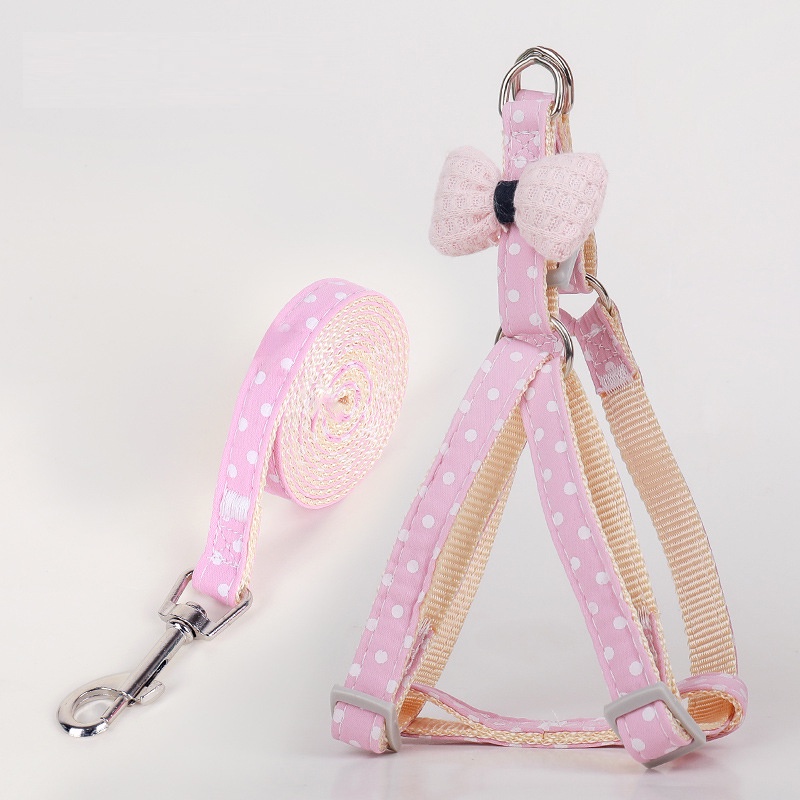 Dây Dắt Yếm Ngực Cho Chó Mèo Có Nơ – Mã VCDD21