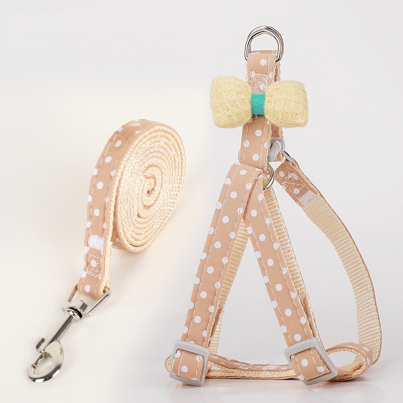 Dây Dắt Yếm Ngực Cho Chó Mèo Có Nơ – Mã VCDD21