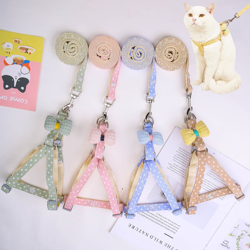 Dây Dắt Yếm Ngực Cho Chó Mèo Có Nơ – Mã VCDD21