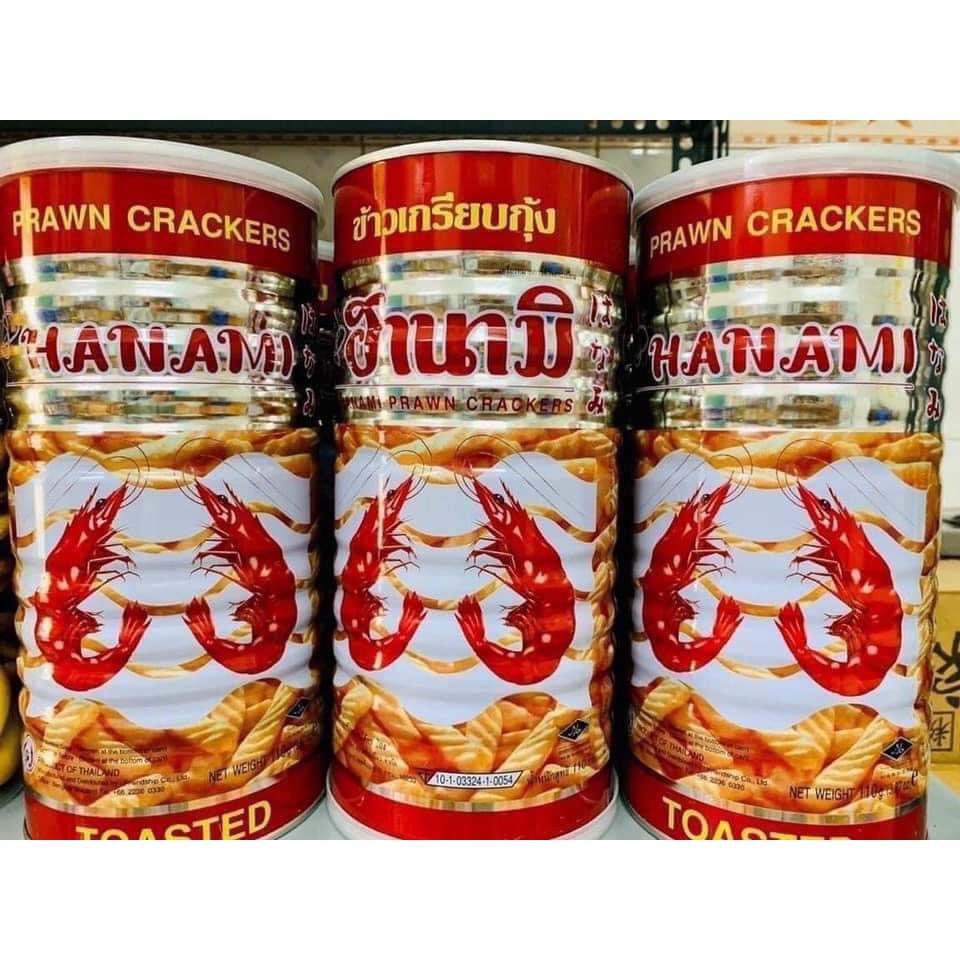 Snack Tôm Hanami Thái Lan Lon 110gr SIÊU NGON- ăn vặt- bimbim HOT HOT
