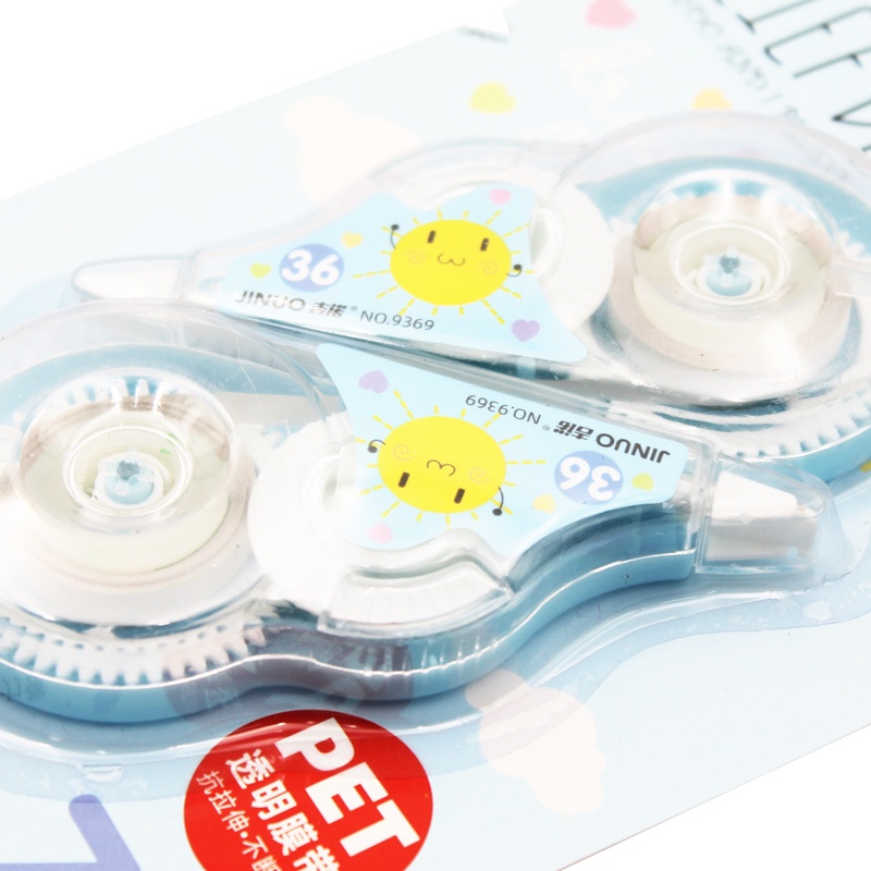 Vỉ 2 băng xóa kéo Dunosaur - Jinuo 9369 / Combo 2 băng xóa hình pet cute