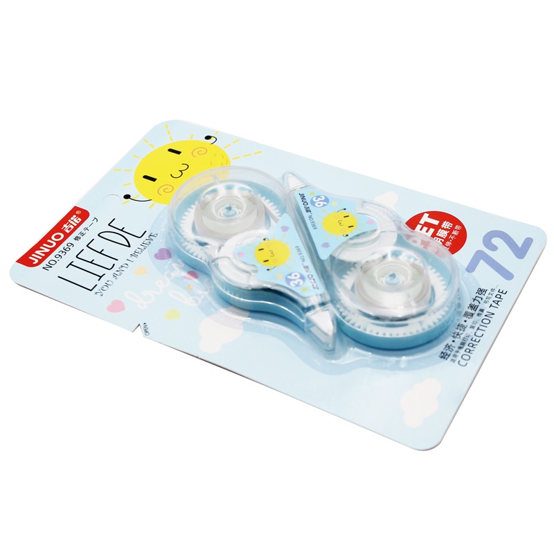 Vỉ 2 băng xóa kéo Dunosaur - Jinuo 9369 / Combo 2 băng xóa hình pet cute