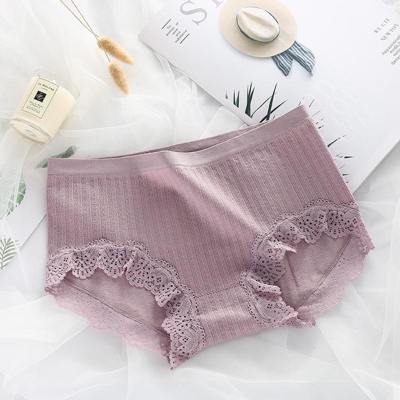 Quần Lót Ren Thoáng Khí Thấm Hút Mồ Hôi Phong Cách Mới Quyến Rũ Cho Nữ