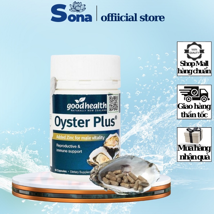Tinh chất hàu Úc New Zealand Good Health Oyster Plus tăng cường sinh lý nam giới hộp 60v