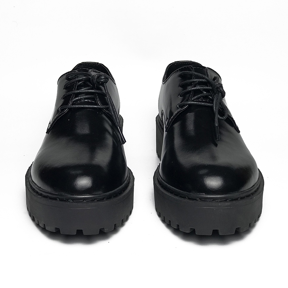 Giày tây nam Derby Plain Chunky MAD Shoes Black da bò cao cấp nhập khẩu chất lượng tốt tại hà nội