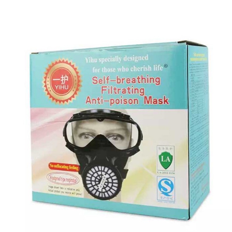 Yihu chống gió mặt nạ phòng độc nửa phun sơn hóa chất ngành công nghiệp thuốc trừ sâu bảo vệ mắt