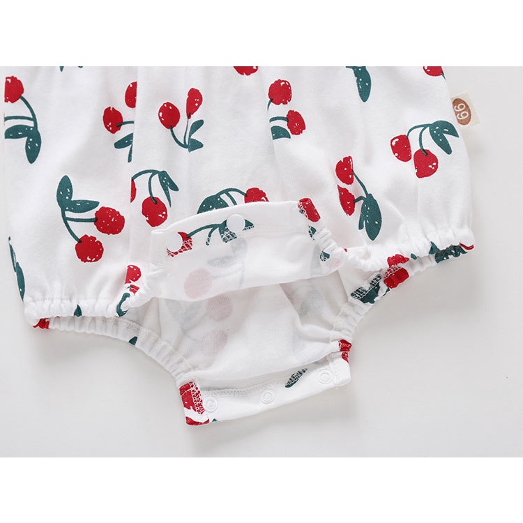 Body váy hình quả chery bé gái kèm nơ tóc siêu đáng yêu