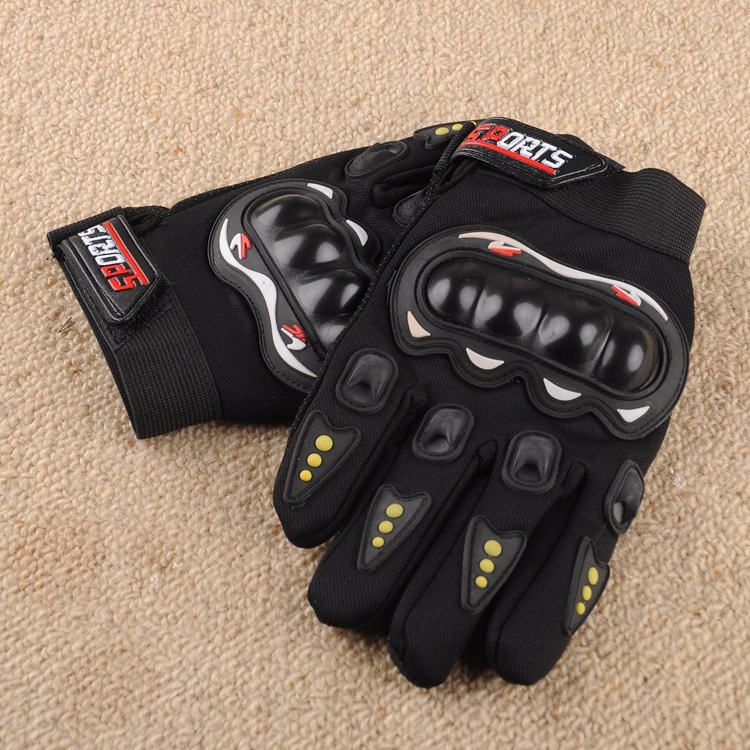 Găng tay SPORT có gù, Găng tay phượt xe máy cao cấp ngón dài có gù