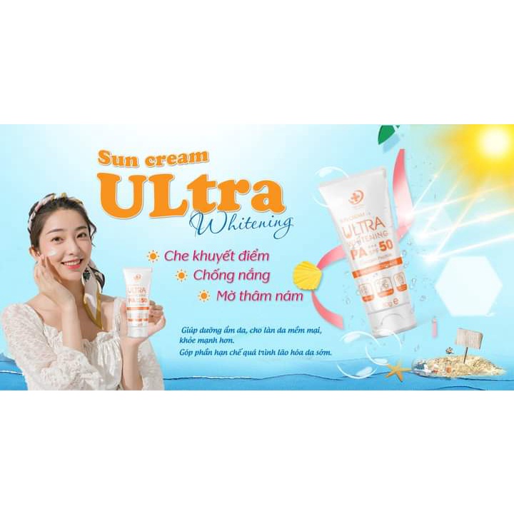 KEM CHỐNG NẮNG -Sun Cream Ultra Whitening 50+PA+++.