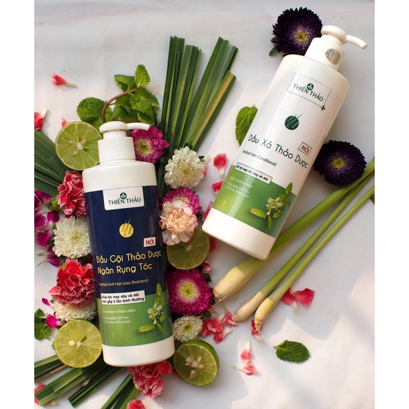 Combo Gội Xả Thảo Dược, Ngăn Rụng Tóc, Mọc Tóc Nhanh Dài Mềm Mượt Thiên Thảo