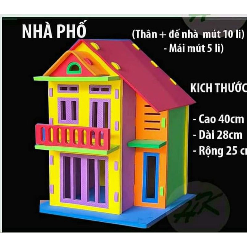 mô hình nhà bằng xốp 10li lắp ráp