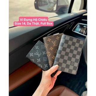 Ví đựng hộ chiếu passport lv size 14 da thật full box lv passport holder wallet