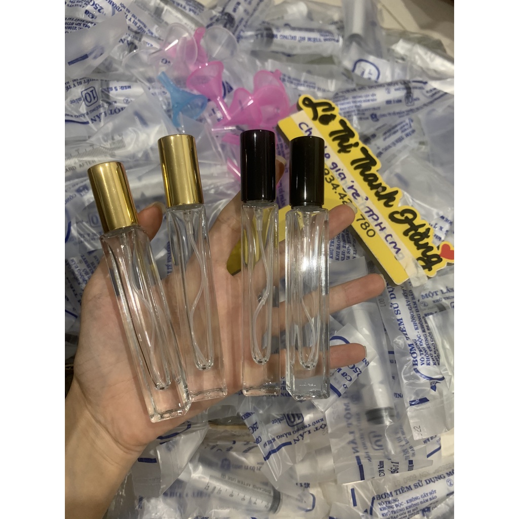 Chai chiết thủy tinh có nắp, xịt phun sương  10ml - 5ml - 3ml - 2ml