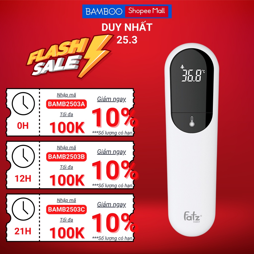 Nhiệt kế hồng ngoại điện tử Fatz Baby Prompt 2 - JXB315 không tiếp xúc