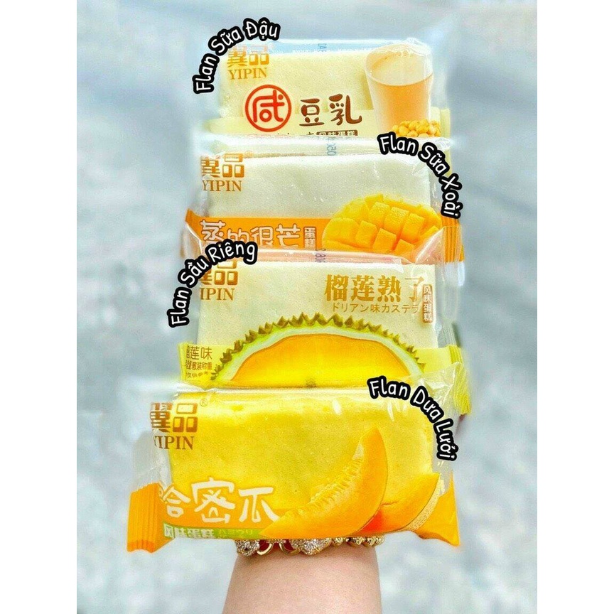 Thùng Bánh Bông Lan Hấp Kem Yinpin 4 Vị Thơm Ngon Date Mới, đồ ăn vặt Nội Địa