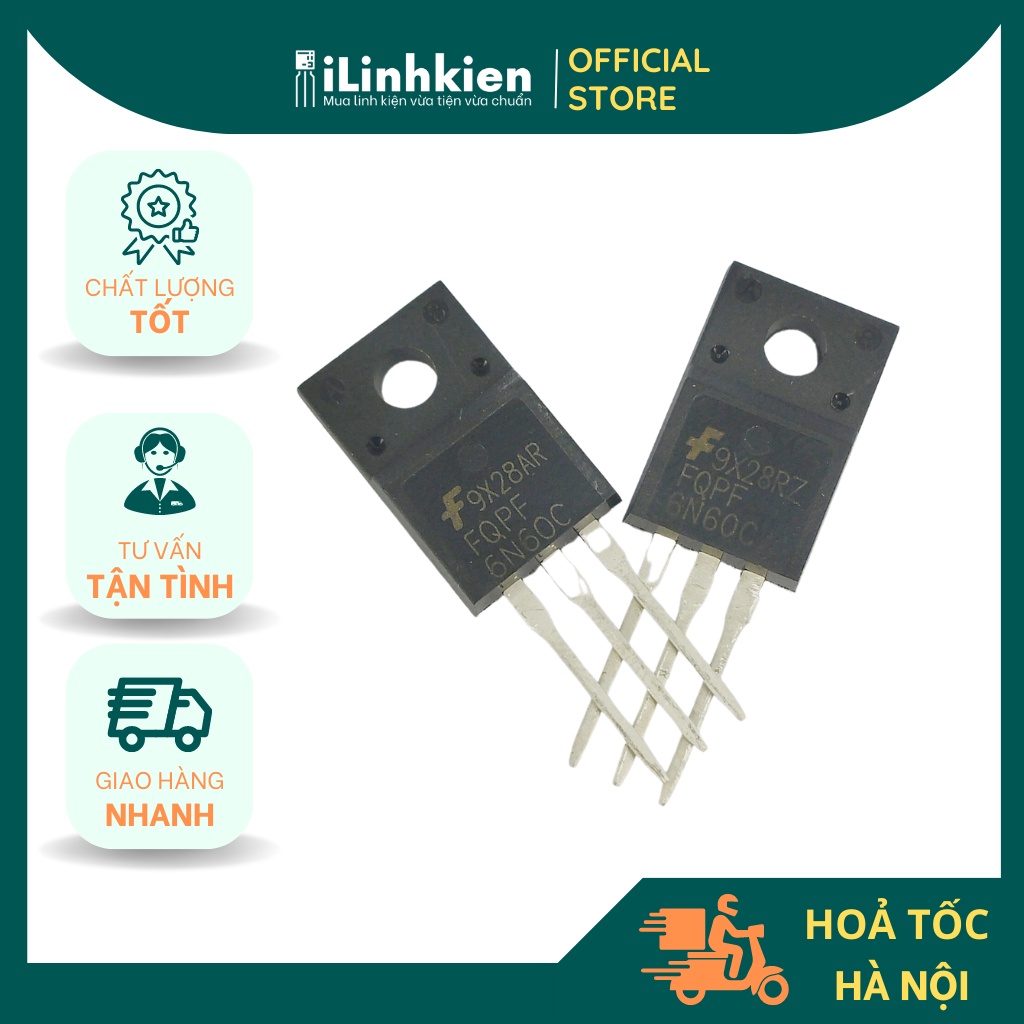 Mosfet 6N60 6A 600V lưng nhựa chất lượng cao