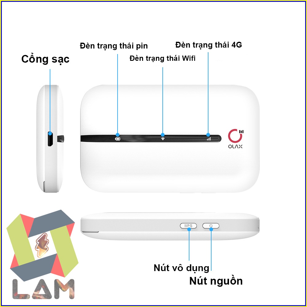 Bộ Phát Wifi Sim 4G Olax. Pin 3000mAh, Tốc độ 150Mbps, Kết Nối 10 Thiết Bị - Bảo Hành 6 Tháng 1 Đổi 1 - MT30/MT10 | BigBuy360 - bigbuy360.vn