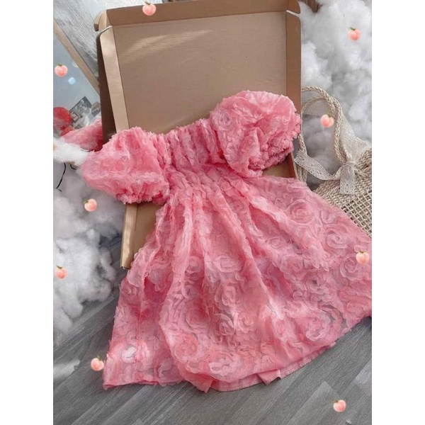 ❤️ĐẦM TRỄ VAI HOA HỒNG ❤️