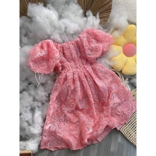 ❤️ĐẦM TRỄ VAI HOA HỒNG ❤️
