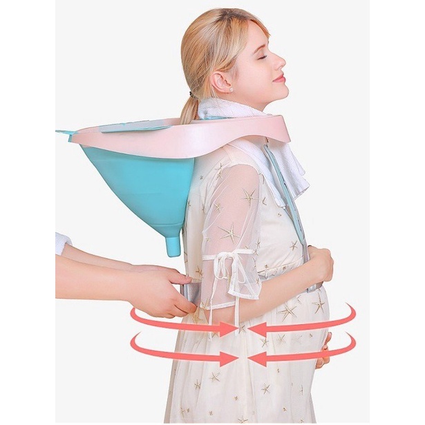 Chậu gội đầu thông minh cho bà bầu, chậu ngồi gội đầu tại giường cho người già. Máng gội đầu, Thau gội tiện lợi tại nhà