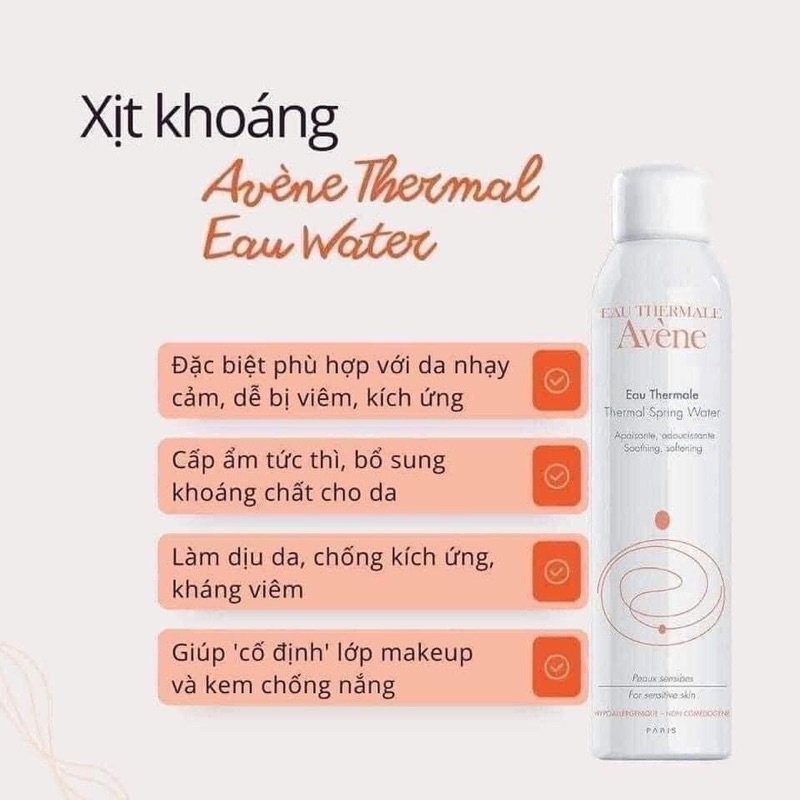 Xịt khoáng avene dưỡng da căng mọng mist