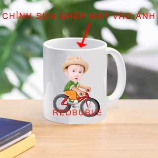 Cốc sứ in hình thay mặt chibi quà tặng sinh nhật