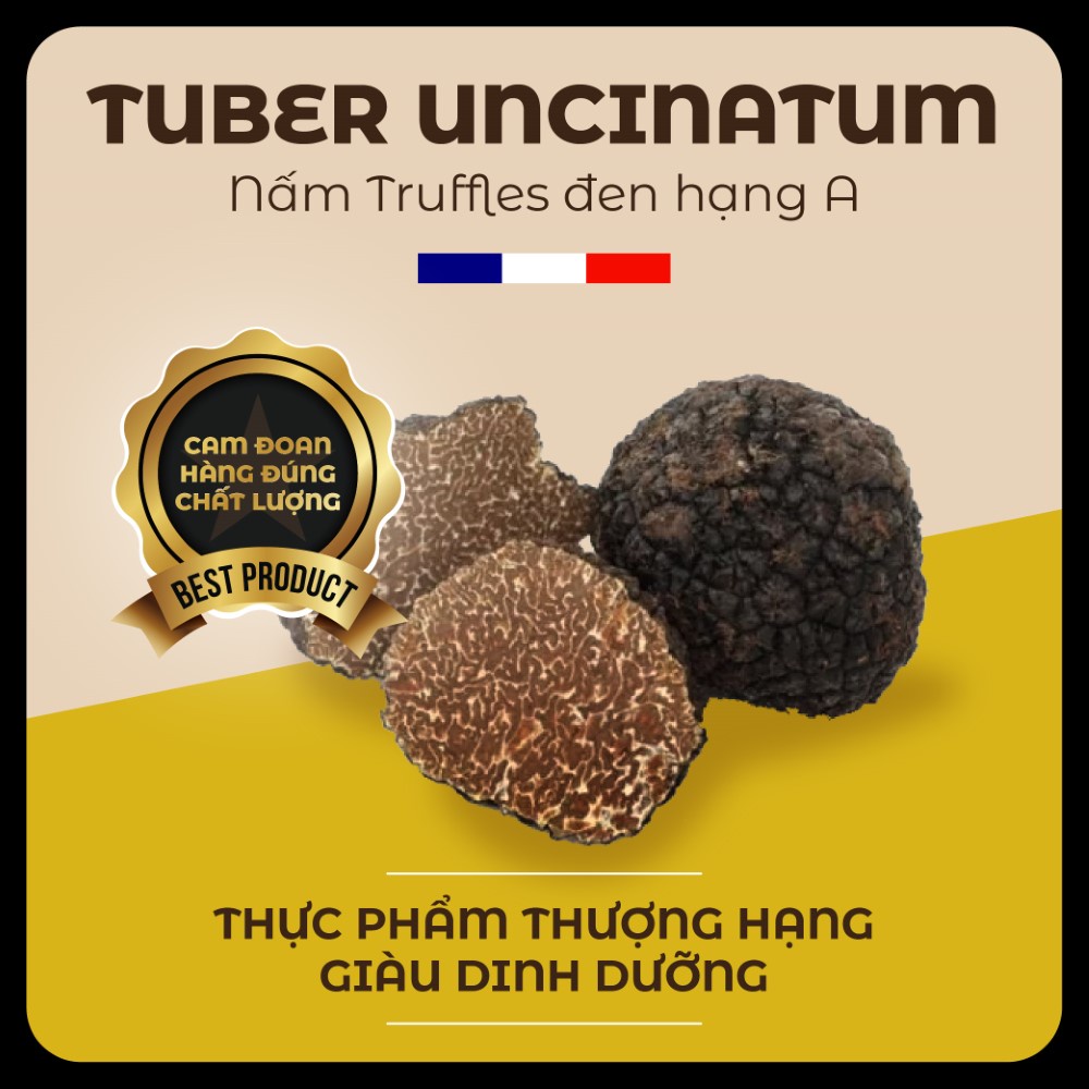 Nấm Truffles đen tươi: Tuber Uncinatum loại A (HÀNG PHÁP)