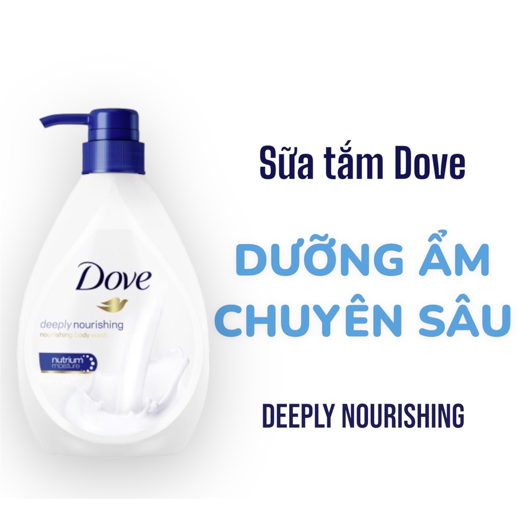 Sữa Tắm Dưỡng Thể Dove Dưỡng Ẩm Chuyên Sâu 1000ML Nội Địa Thái Lan (Dove Deeply Nourishing)