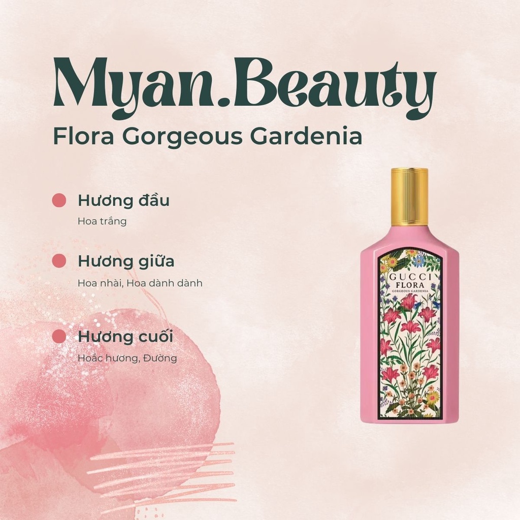 Nước Hoa Nữ 𝐆𝐮𝐜𝐜𝐢 𝐅𝐥𝐨𝐫𝐚 𝐆𝐨𝐫𝐠𝐞𝐨𝐮𝐬 𝐆𝐚𝐫𝐝𝐞𝐧𝐢𝐚 EDP Dung Tích 100ml , Dầu Thơm Sang Trọng, Ngọt Ngào Đầy Tươi Mới - Myan.Store