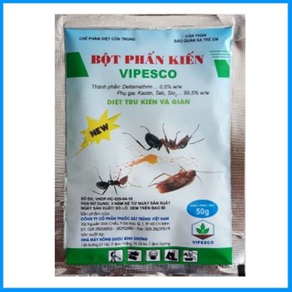 Bột phấn kiến Vipesco gói 50g, chế phẩm diệt trừ kiến và gián tận gốc