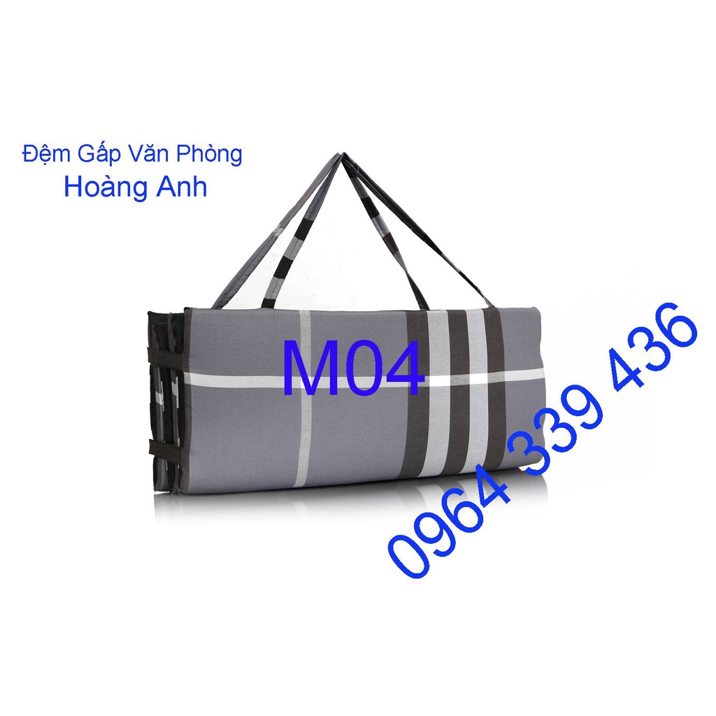 (Tặng Túi Đựng + Gối nhỏ + Bịt mắt) Đệm Gấp Văn Phòng vải Cotton Nệm Ngủ Cá Nhân