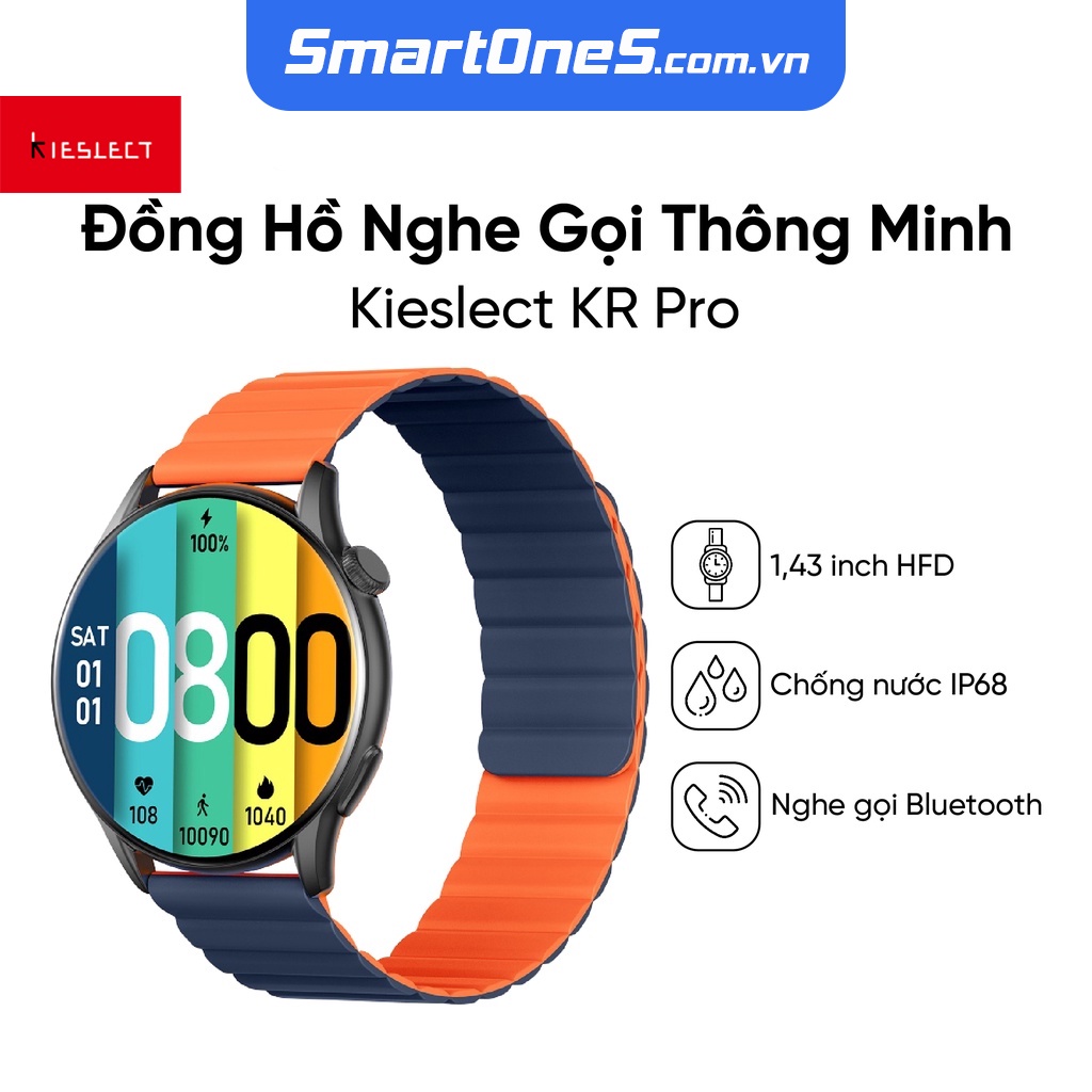 Đồng hồ thông minh Xiaomi Kieslect KR PRO 1.43" AMOLED Bluetooth 5.2 nghe gọi trực tiếp, 70 chế độ tập luyện