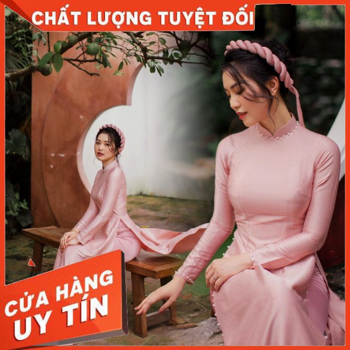 áo dài vân gỗ cao cấp