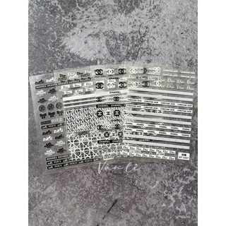 Sticker lụa 5d cao cấp thương hiệu dán móng tay nail