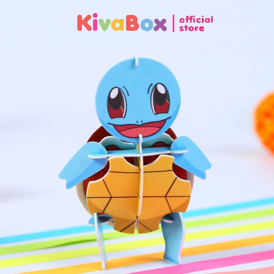 Mô hình lắp ráp Pokemon 3D Kivabox bằng giấy cứng 10 nhân vật Pokemon