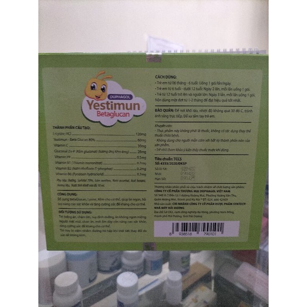 Duphagol Yestimun Betaglucan giúp ăn ngon, nâng cao sức khoẻ