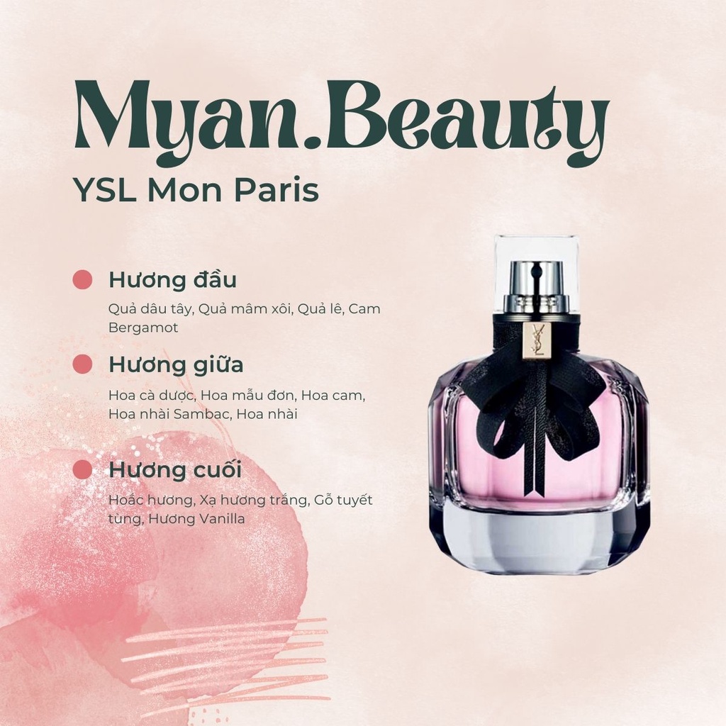 Nước Hoa Nữ YSL MON PARIS EDP Dung Tích 50ml - Dầu thơm nữ nhẹ nhàng tinh tế quyến rũ