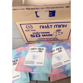 KHẨU TRANG 5D MASK NHẬT MINH THÙNG 200 CHIẾC 3 LỚP KHÁNG KHUẨN.