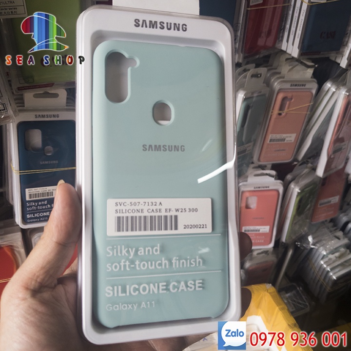 Ốp lưng chống bẩn Samsung A11 - nhựa dẻo- Có lớp nhung bảo vệ mặt trong - Kính cường lực OG tím cao cấp A11