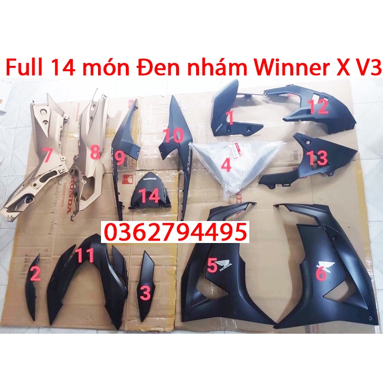 [Full] Dàn áo Winner X 2022/ Winner V3 Đen Nhám