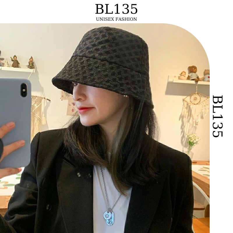 Nón bucket nam nữ Hàn Quốc thiết kế nhẹ nhàng, mũ chống nắng ulzzang chữ X - BL135
