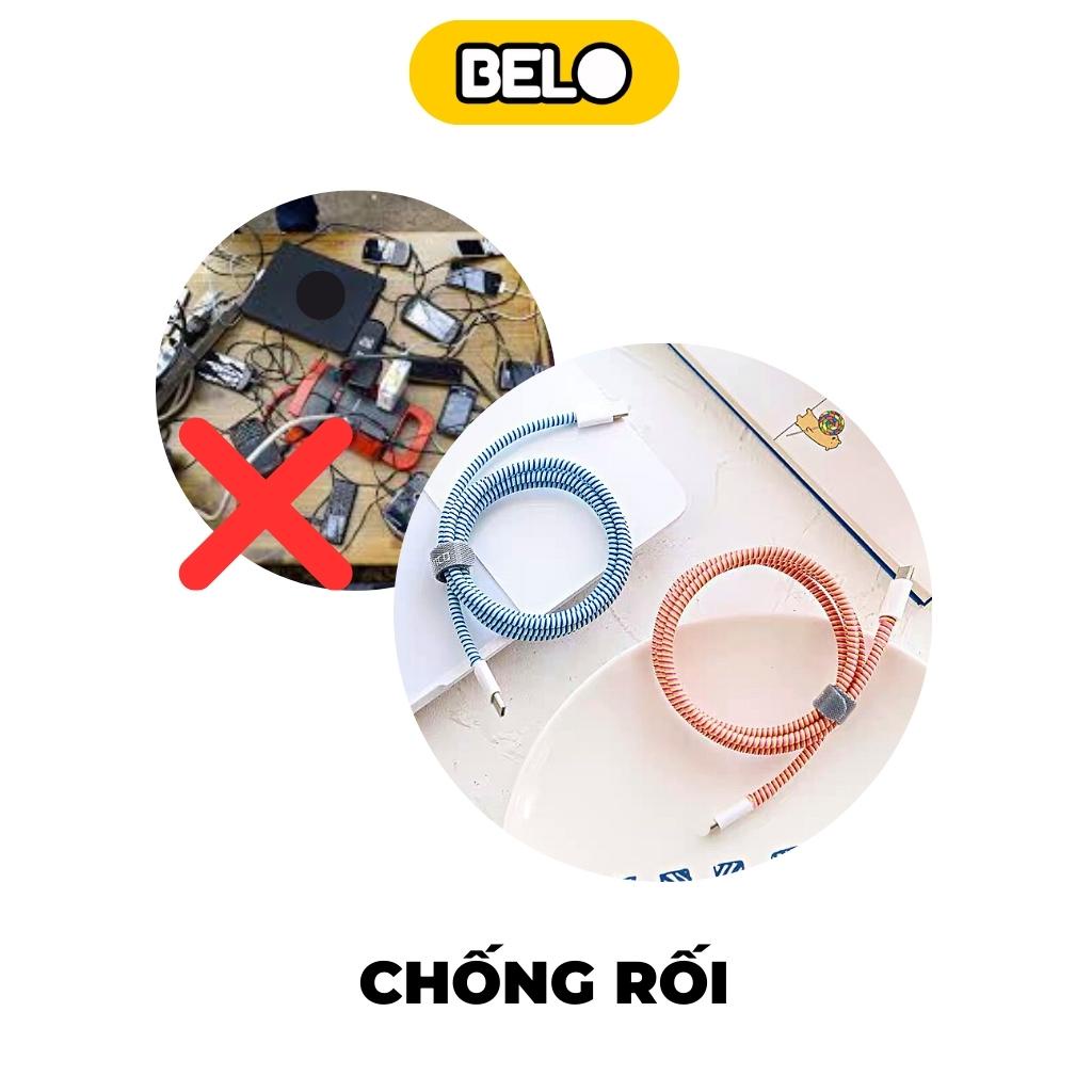 Dây quấn bảo vệ cáp sạc , tai nghe 10 màu chống đứt gãy vỏ ốp i12 pro - Belo