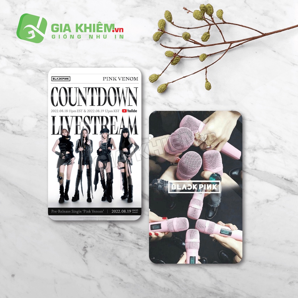 Card bo góc giấy BLACKPINK  size 9x5.5