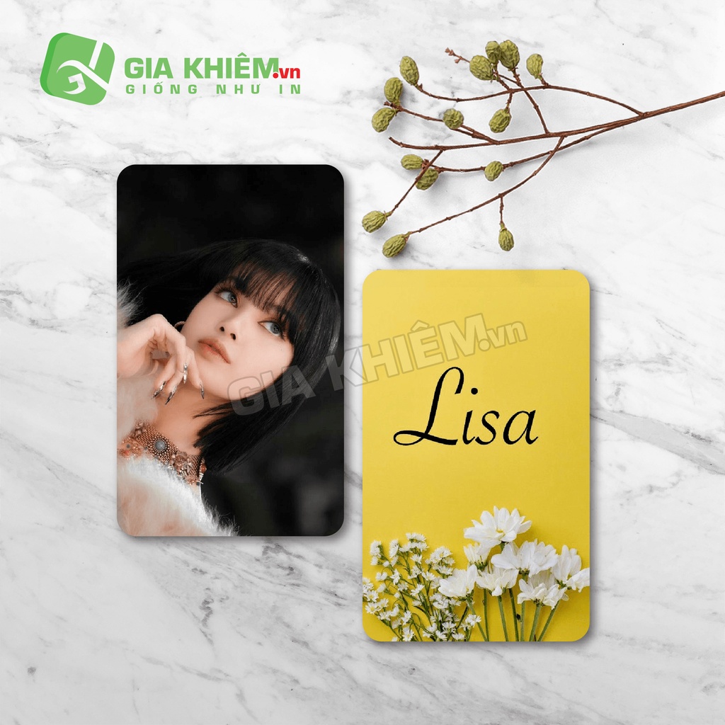 Card bo góc giấy BLACKPINK  size 9x5.5