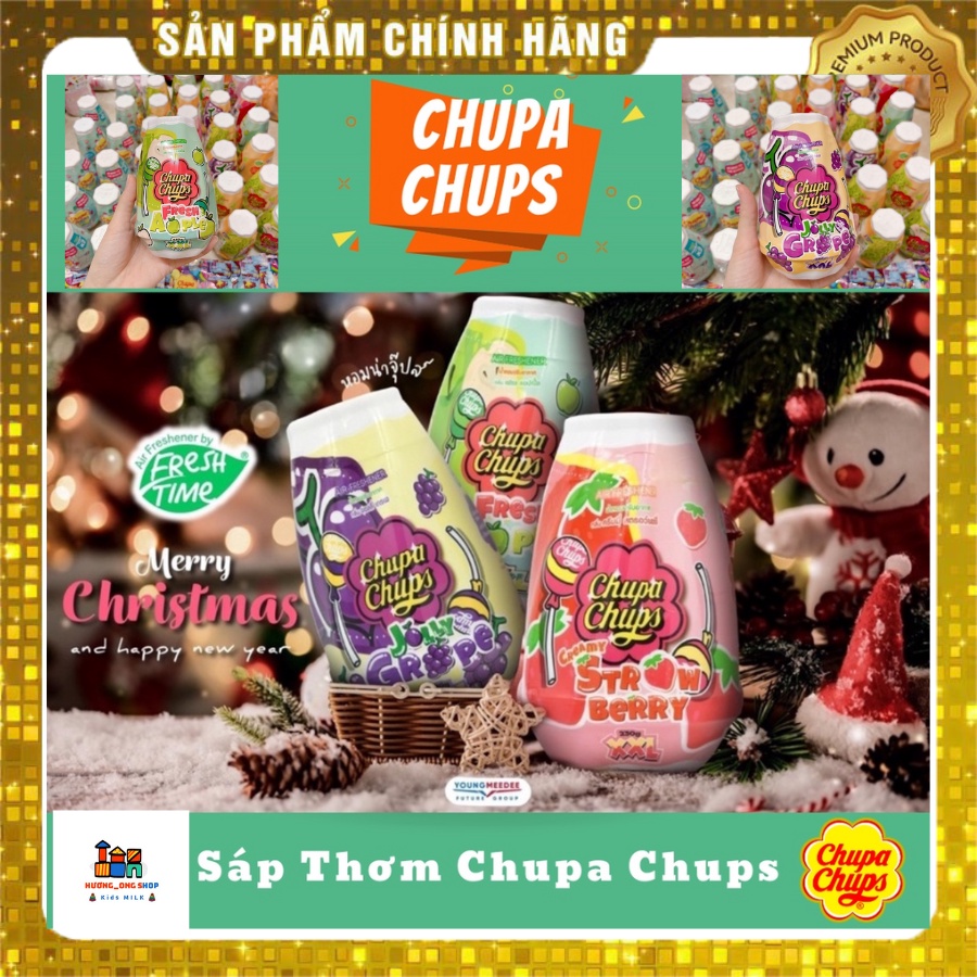 Sáp thơm Chupa Chups Gel Air Freshener ngọt lịm hương kẹo trái cây to bự sử dụng lên đến 45 ngày