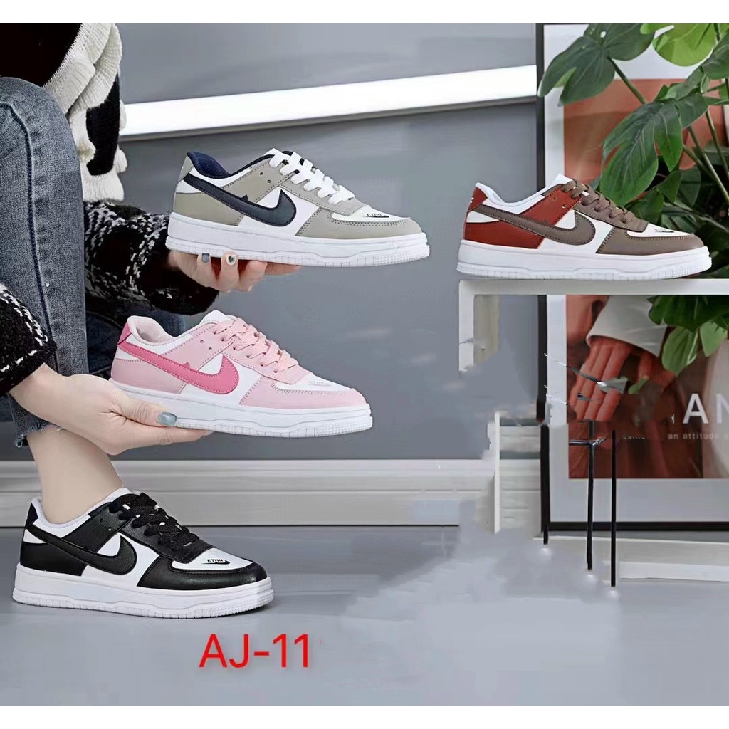Giày Thể Thao Nữ - Tập Gym Du Lịch - Đế Bằng Cao 4 Phân Quảng Châu AJ11 AS-11