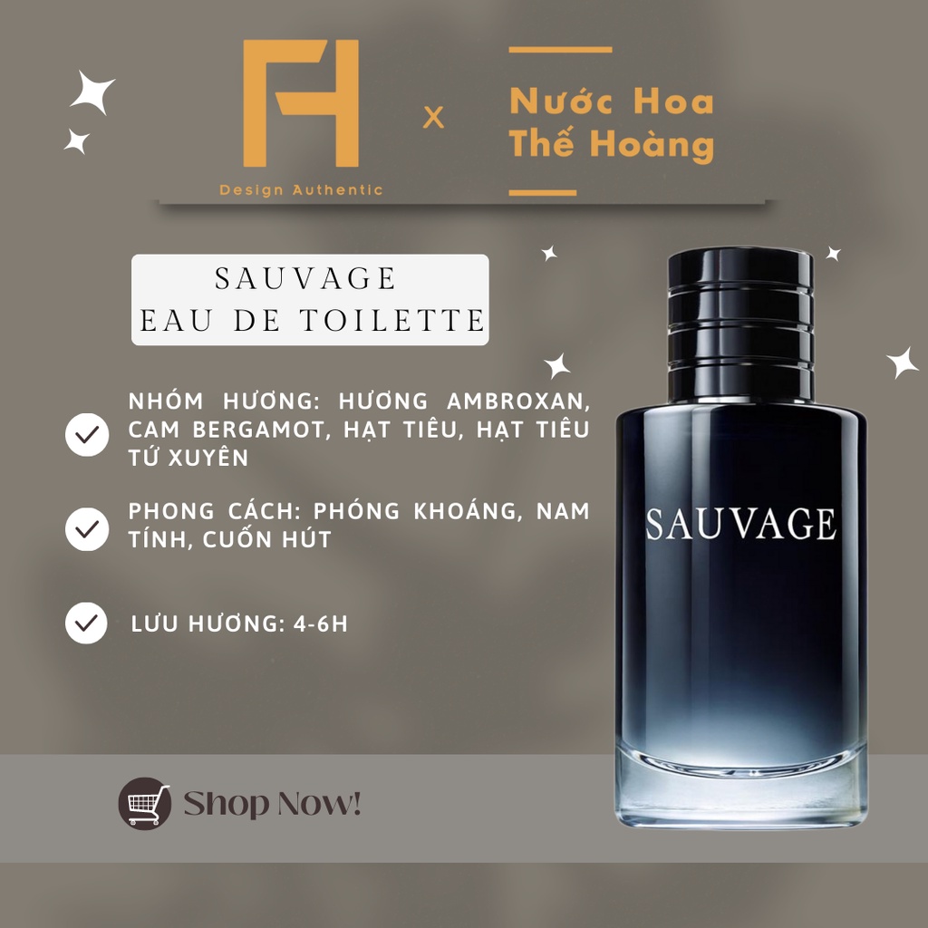 Nước hoa nam Sauvage EDT chiết 10ml, 20ml - Nước Hoa Thế Hoàng