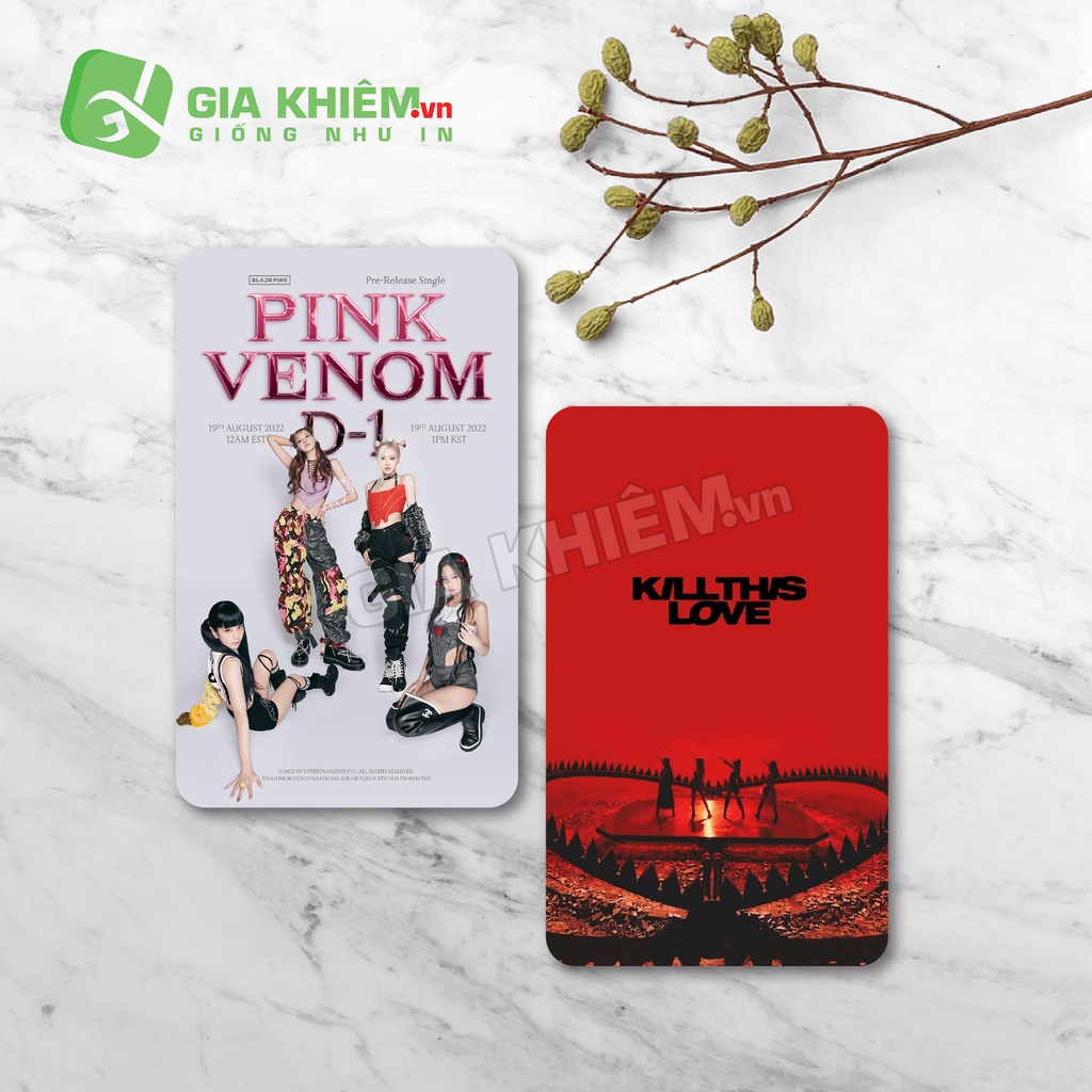 Card bo góc giấy BLACKPINK  size 9x5.5