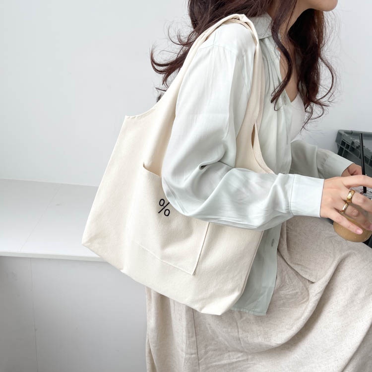 Túi tote ONZ STUDIO - Túi vải canvas basic đơn giản ONLY % mùa hè Hàn Quốc TT04