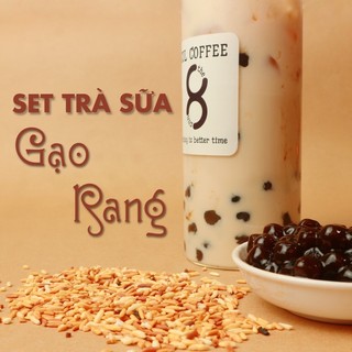 Set trà sữa gạo rang đặc biệt, trà sữa gạo sul đậm vị
